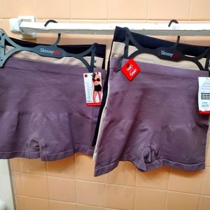 NWT SKINNYGIRL 3PK Shapewear Shorts; M & XL; Chocolate/Tan/Black  $35